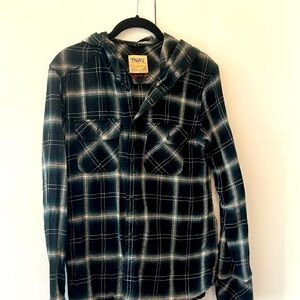 Plaid hooded shirt from TNA/Aritzia size XS